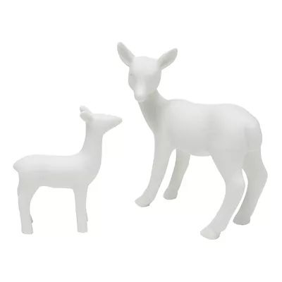 Style Me Pretty Ceramic Deer Figurine Set in White (Set of 2) | Bed Bath & Beyond | Bed Bath & Beyond