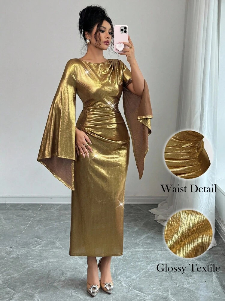 Eleganz gold dress | SHEIN