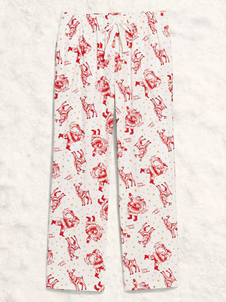 Mid-Rise Printed Flannel Pajama Pants for Women | Old Navy (US)