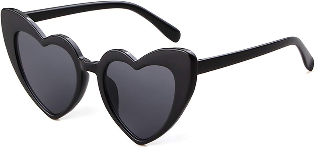 Laurinny Heart Sunglasses for Women, Vintage Cute Cat Eye Heart Shaped Sun Glasses for Party Rave... | Amazon (CA)