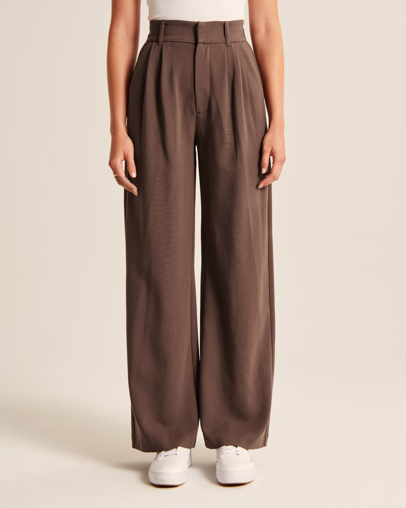 Tailored Wide Leg Pants | Abercrombie & Fitch (US)