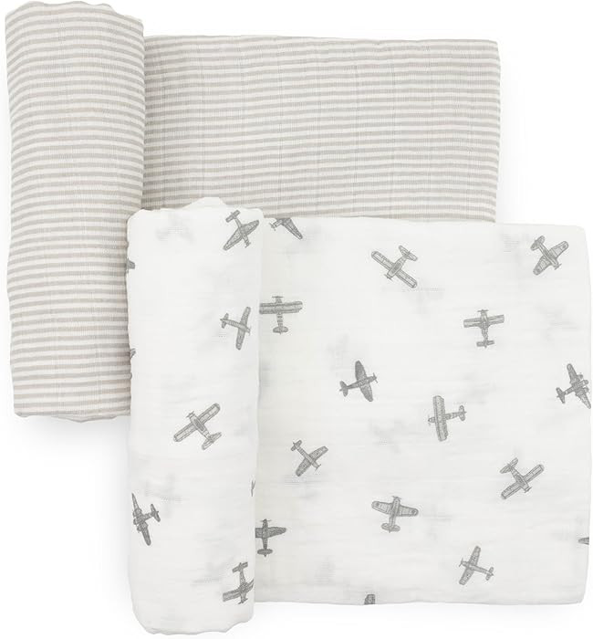 Little Unicorn 100% Certified Natural Organic Cotton Muslin Swaddle Blanket 2 Pack | Giftable Set... | Amazon (US)