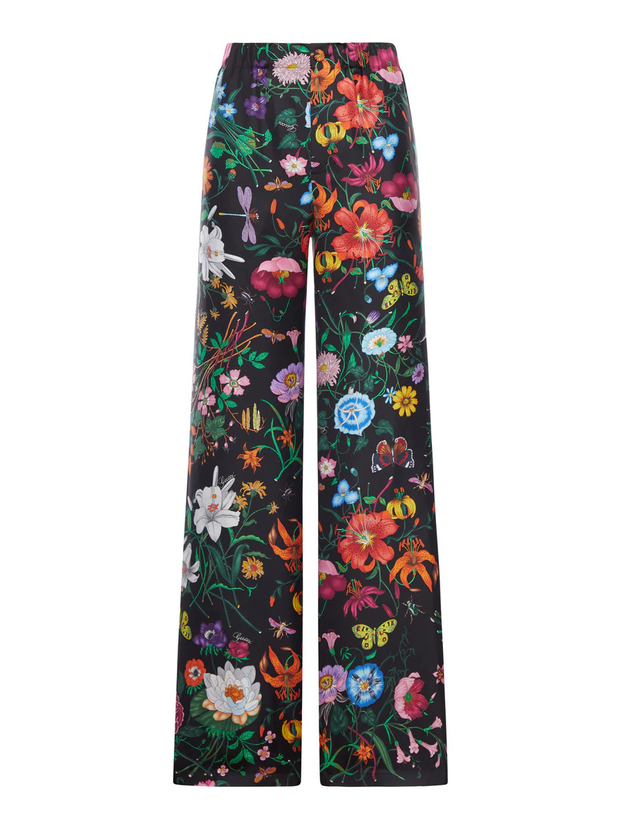 PRINTED SILK TWILL TROUSERS | Suitnegozi INT