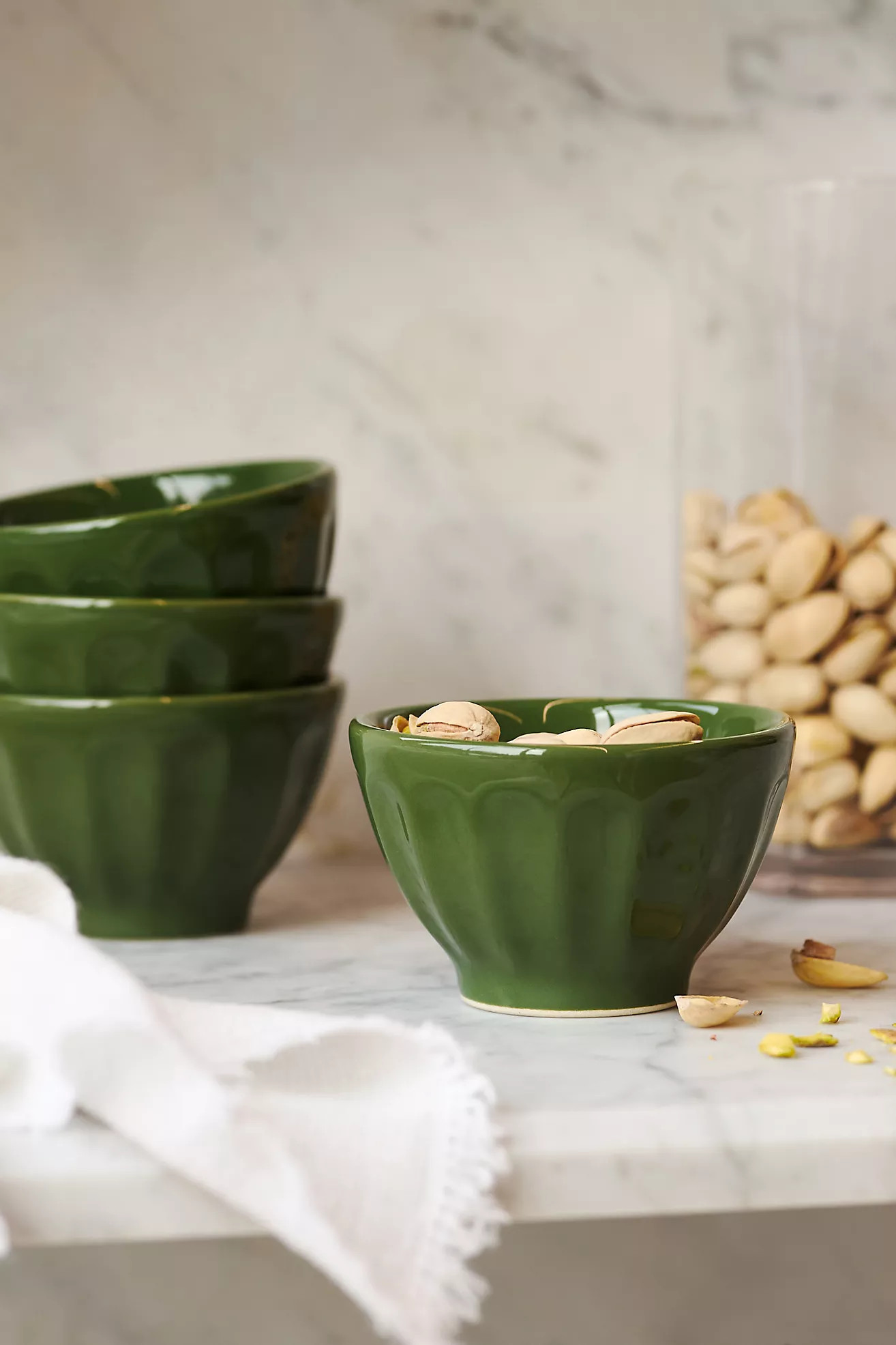Amelie Latte Stoneware, Set of 4, Portuguese Mini Bowls | Anthropologie (US)