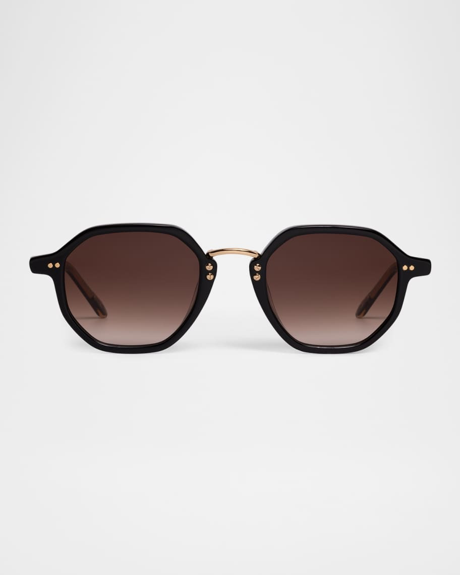 Dakota Acetate & Titanium Octagon Sunglasses | Neiman Marcus