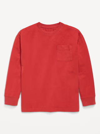 Oversized Long-Sleeve Pocket T-Shirt for Boys | Old Navy (US)