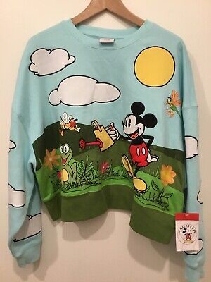Mickey’s Garden Disney Sweatshirt - women’s medium  | eBay | eBay US
