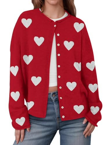 Saodimallsu Womens Button Up Cardigan Sweaters Long Sleeve Crew Neck Fall Soft Lightweight Knit L... | Amazon (US)