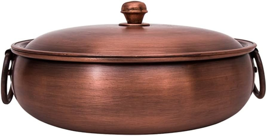 Extra-thick Copper Hot Pot Pure Handmade Household Induction Cooker Pure Copper Pot Retro-shabu L... | Amazon (US)