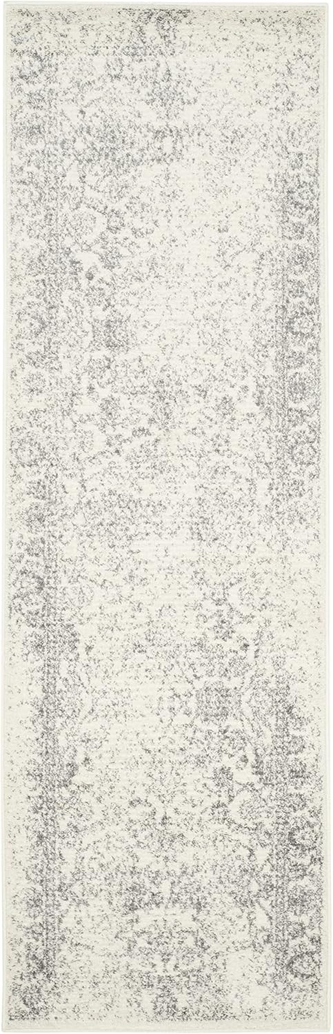 SAFAVIEH Adirondack Collection 2'6" x 12' Ivory / Silver ADR109C Oriental Distressed Non-Shedding... | Amazon (US)