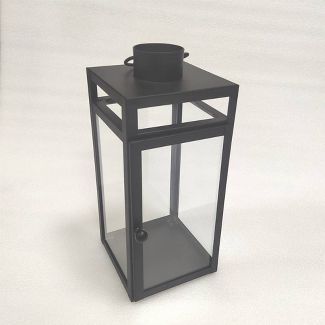 16&#34; x 7&#34; Decorative Metal Lantern Candle Holder Matte Black - Threshold&#8482; | Target