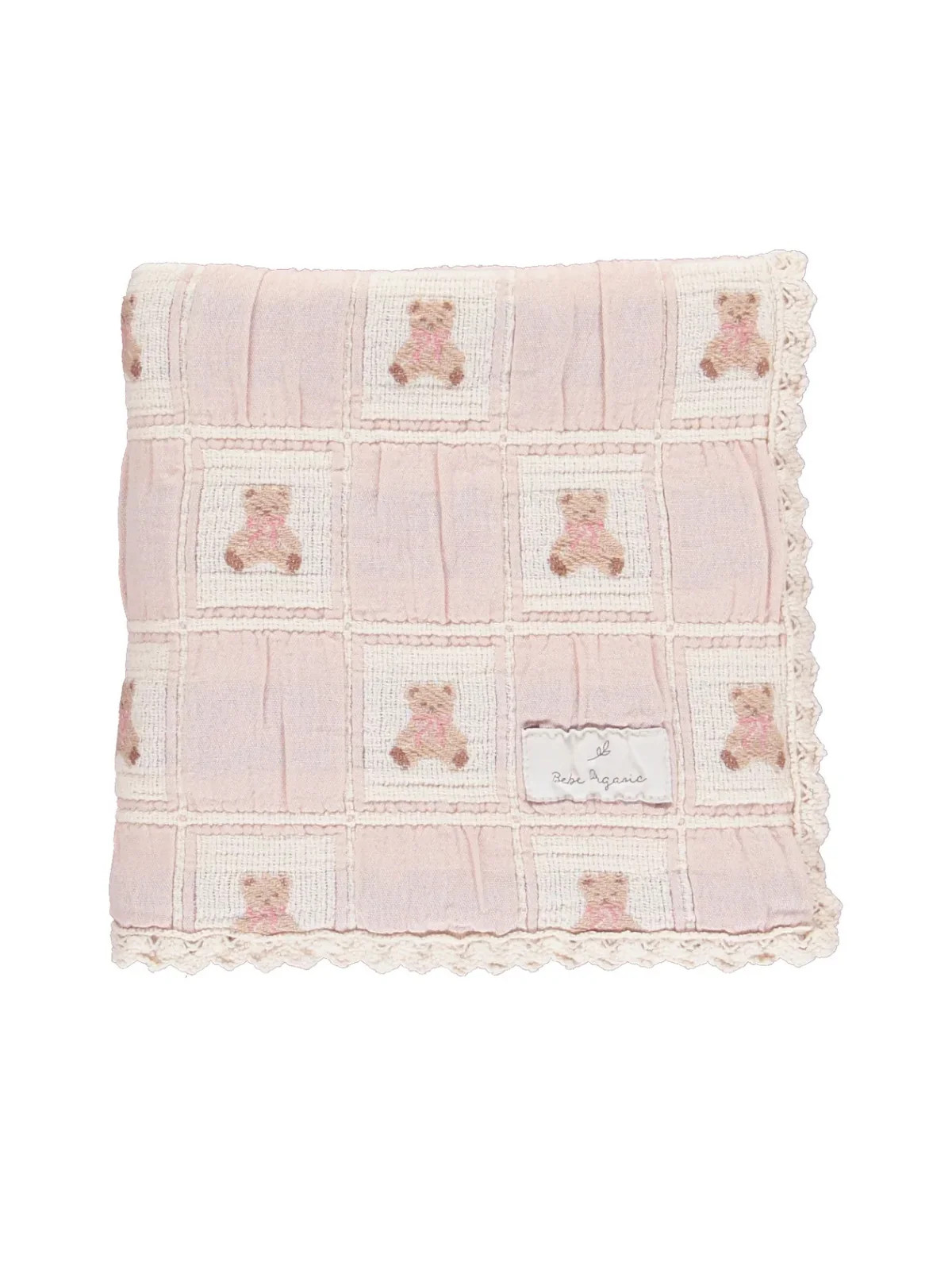 Pink Teddy Bear Patchwork Blanket | Danrie