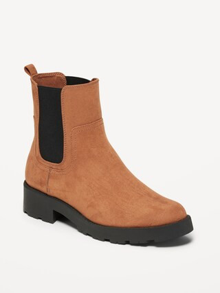 Faux-Suede Chelsea Boots for Women | Old Navy (US)