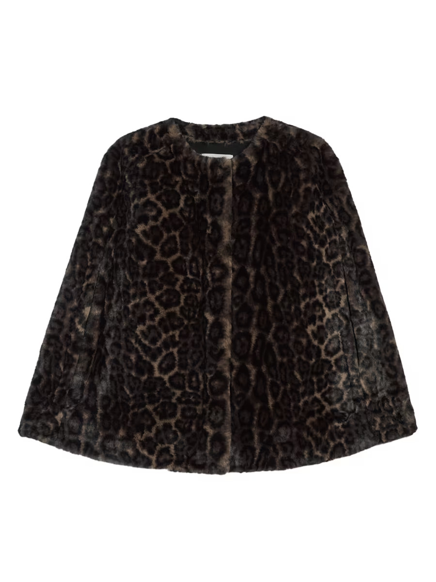 Sloane Printed Faux-Fur Cape | Saks Fifth Avenue