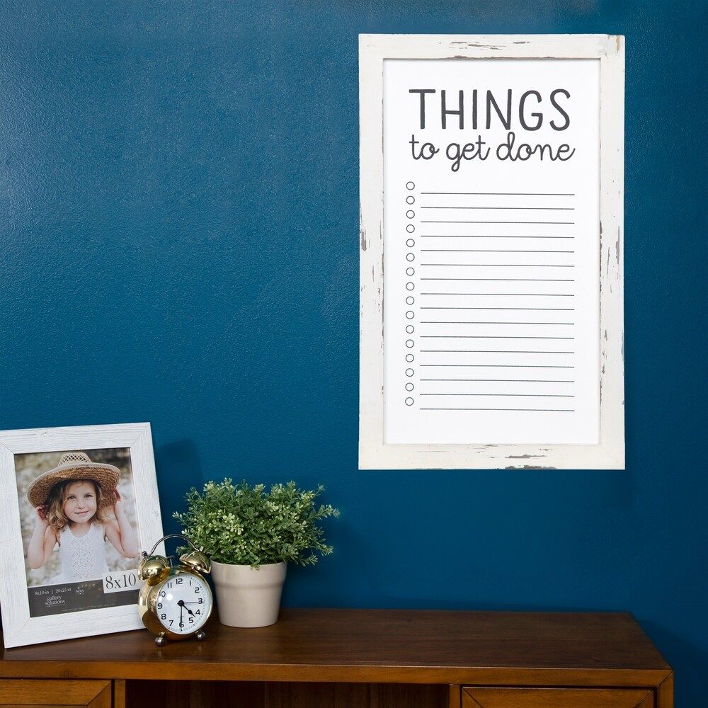 Rustic Whitewash to Do List Wall Mount Whiteboard | Bed Bath & Beyond