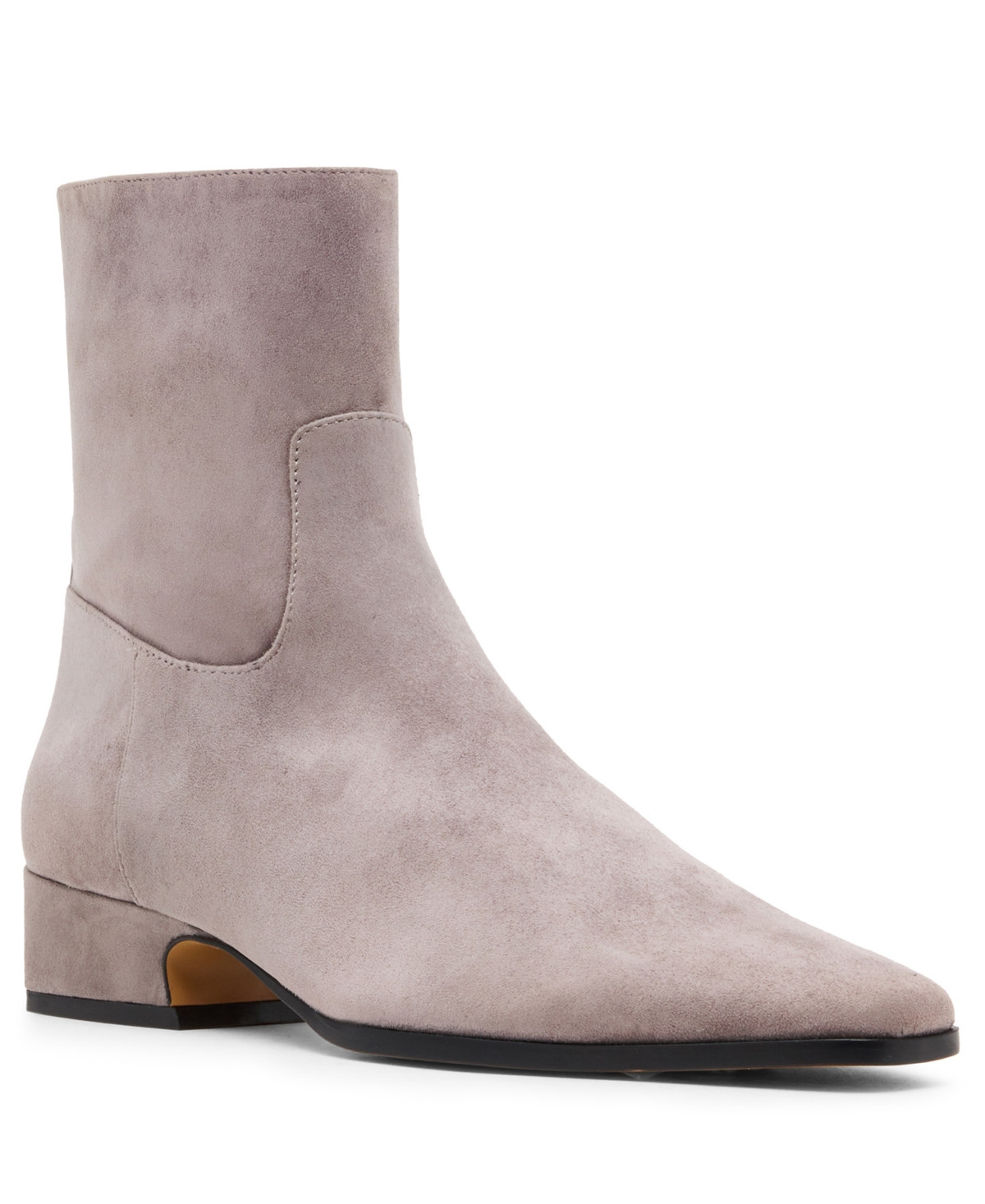 Steve Madden Women's Dusty Block-Heel Booties - Light Grey Suede | Macy's