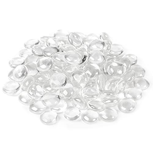 Houseables Glass Marbles, Glass Beads for Vases, Marbles for Vases, 5LB, 500-600, Clear Beads, Clear Gems, Fillers for Centerpieces, Decorative Rocks, Flat, Stones, Pebbles, Crafts, Plants, Fish Bowl | Amazon (US)