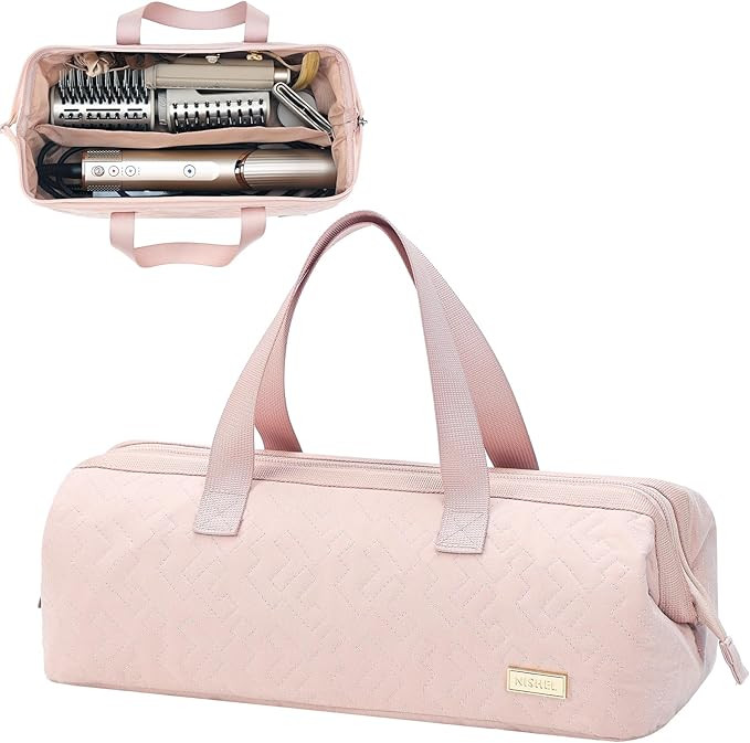 NISHEL Hair Tools Travel Carrying Bag, Portable Hair Air Wrap Dryer Case, Hair Dryer/Curling Iron... | Amazon (US)