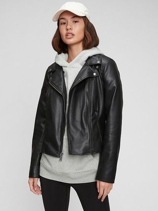 Faux Leather Moto Jacket | Gap Factory