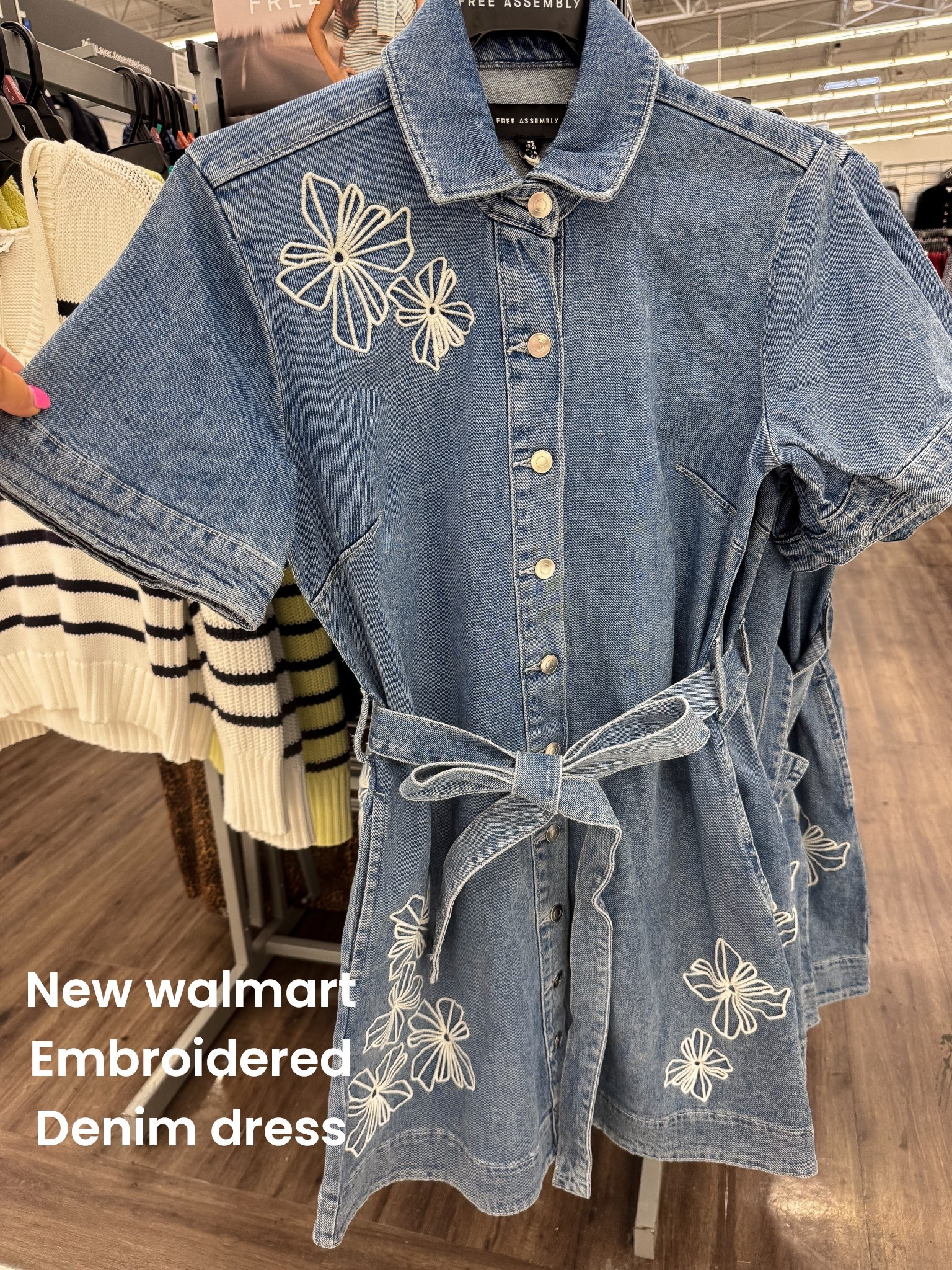 Okay but this new Walmart embroidered denim dress?! 😍🌼

This is giving high-end boutique vibes for SUCH a good price. The floral embroidery detail is so pretty and feminine, and I love the flattering tie waist that you can cinch for shape. It has functional buttons down the front, a classic collar, and the sweetest short sleeves for spring and summer.

Denim dresses are always a staple, but the embroidered detail makes this one feel extra special. Style it with sandals, wedges, sneakers, or even boots for a versatile everyday outfit. Perfect for brunch, church, vacation, family photos, or just an easy throw-on-and-go look.

Walmart fashion is seriously stepping it up with these elevated, affordable pieces 🙌🏼

#WalmartFashion #WalmartFinds #DenimDress #EmbroideredDress #SpringStyle #SummerOutfit #AffordableFashion #BoutiqueStyle #EverydayStyle #MomStyle #WomensFashion