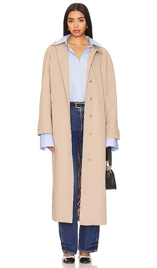 Randy Maxi Trench in Taupe | Revolve Clothing (Global)