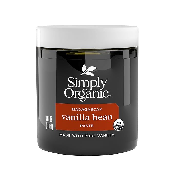 Simply Organic Vanilla Bean Paste, 4 Ounce Jar, Certified Organic, Kosher, Vegan, Non-GMO Rich So... | Amazon (US)