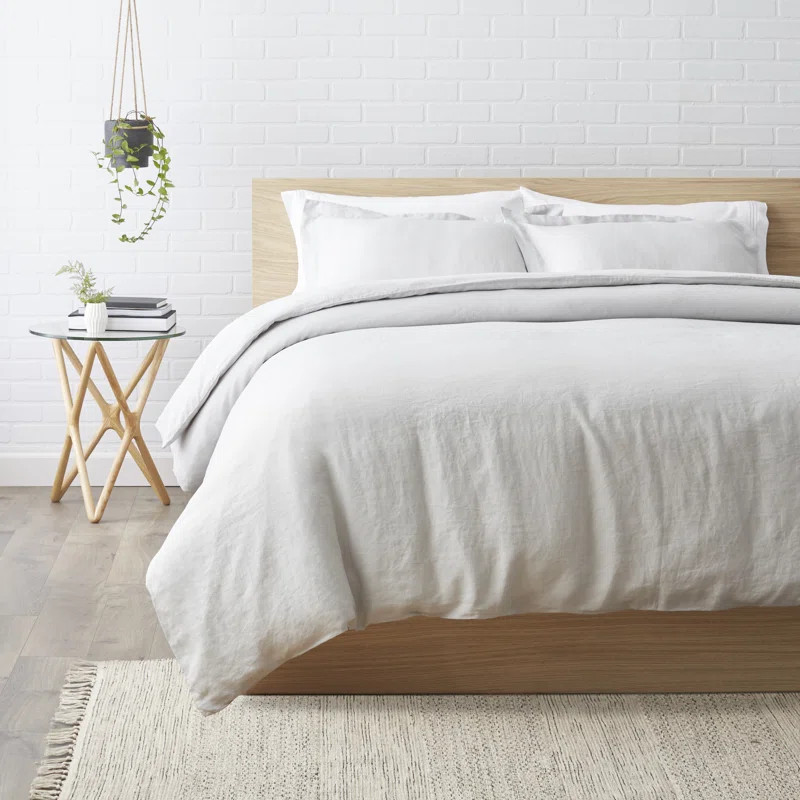 Frazier Modern & Contemporary Linen Duvet Cover Set | Wayfair North America