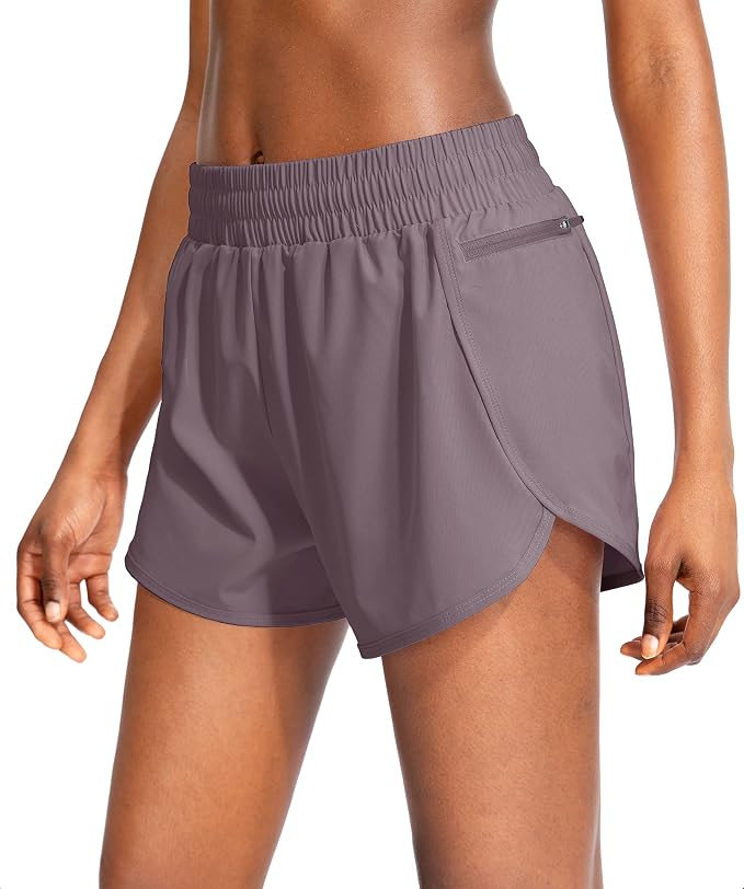 Soothfeel Womens Running Shorts with Zipper Pockets 3"/5" High Waisted Athletic Gym Workout Short... | Amazon (US)