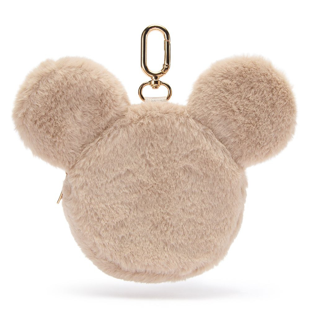 Mickey Mouse Icon Plush Coin Purse Bag Charm – Mocha | Disney Store