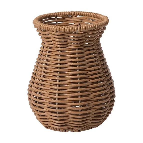 Woven Faux Rattan Indoor Vase,For Living Room Flower Arrangement Cabinet Dry Flower Decor Artwork... | Walmart (US)