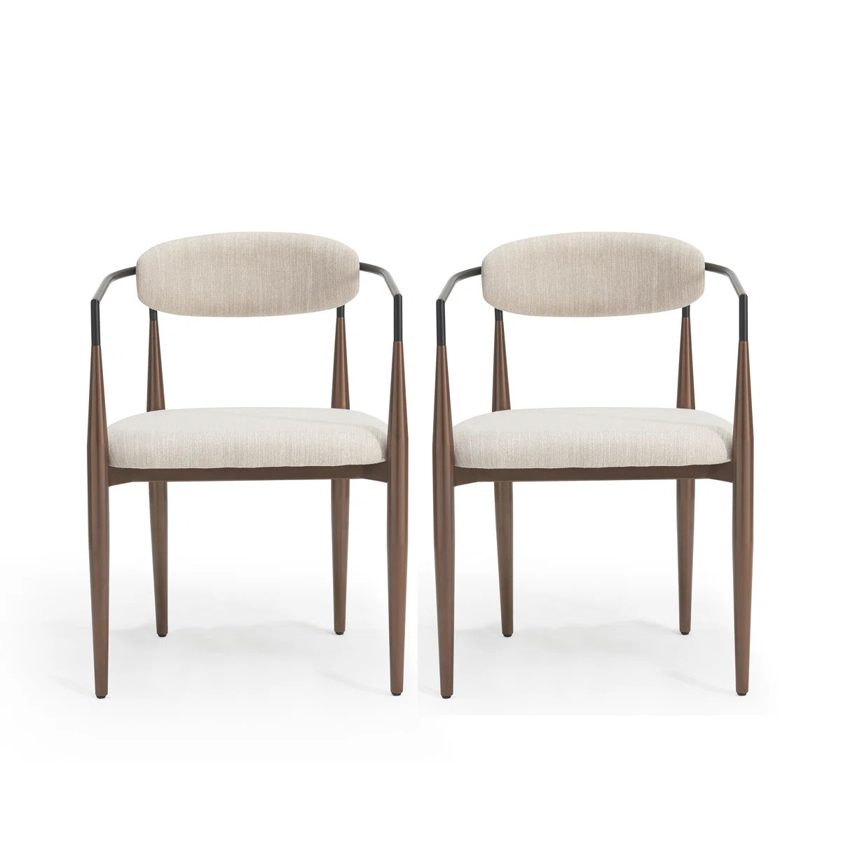 Nayalis Low Back Upholstered Dining Chairs (Set of 2) | Wayfair North America