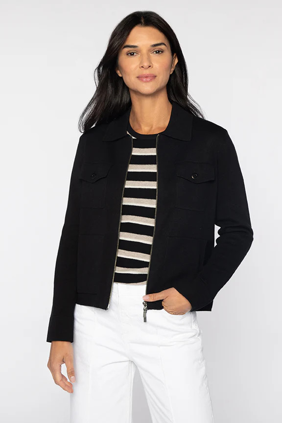 CROP UTILITY CARDIGAN | Kinross Cashmere