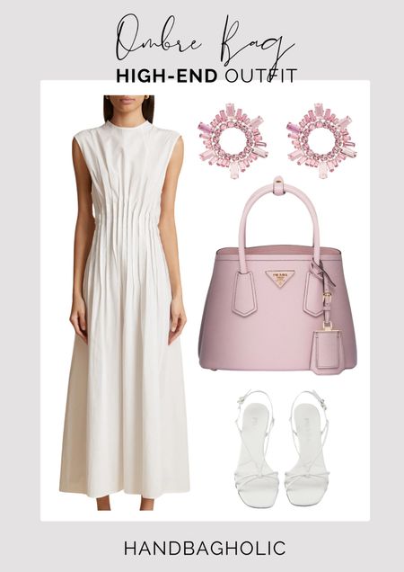A simple yet wonderfully light and beautiful white and pink looks with a designer white dress with flattering pleats and gradient pink prada bag and some white sandals perfect for spring summer. 

#pradabag #prada #springoutfit #summeroutfit #outfitinspo #summerlooks #whitedress #springdress

#LTKeurope #LTKstyletip #LTKSeasonal