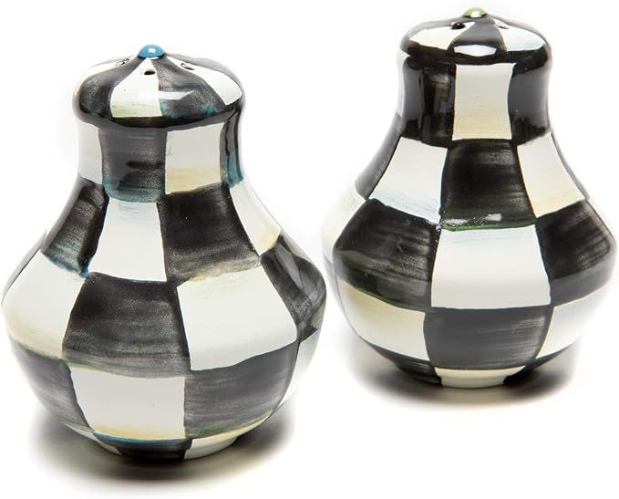 MacKenzie-Childs Courtly Check Salt and Pepper Shakers, Enamel Shaker Set | Amazon (US)