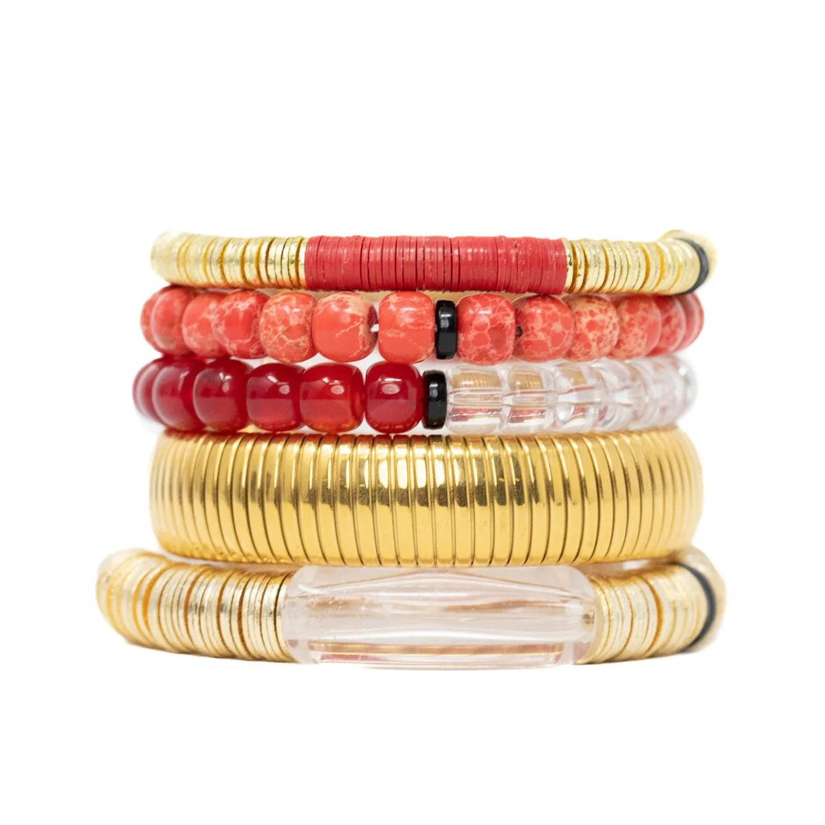 Red Bracelet Stack | Allie + Bess