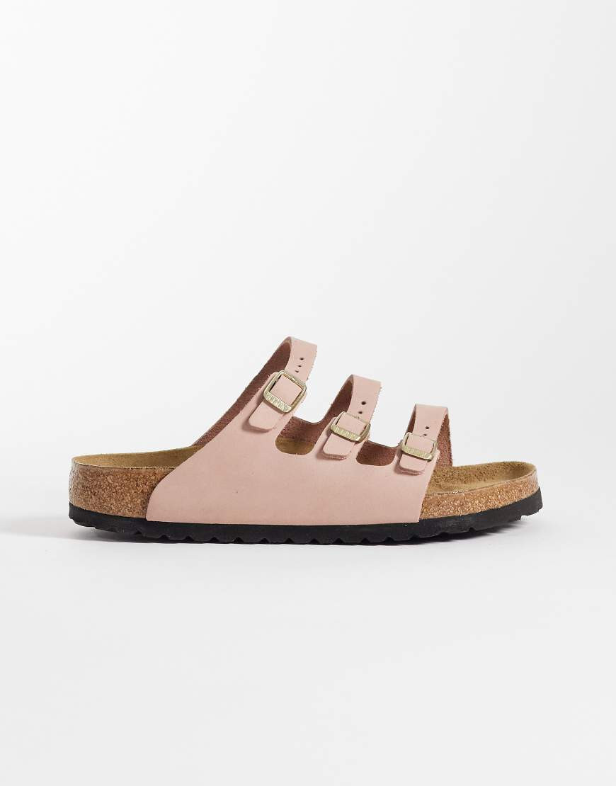 Birkenstock Florida leather sandals in soft pink | ASOS (Global)