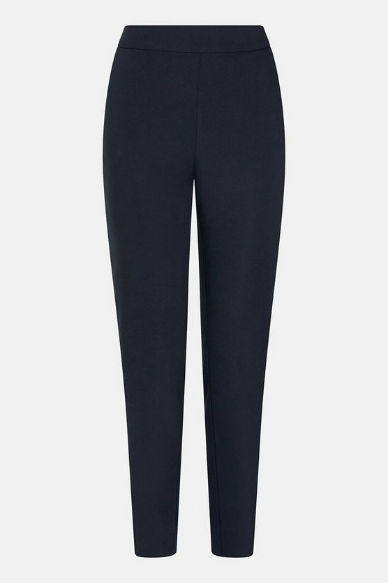 Essential Cotton Sateen Capri Trousers | Karen Millen UK & IE