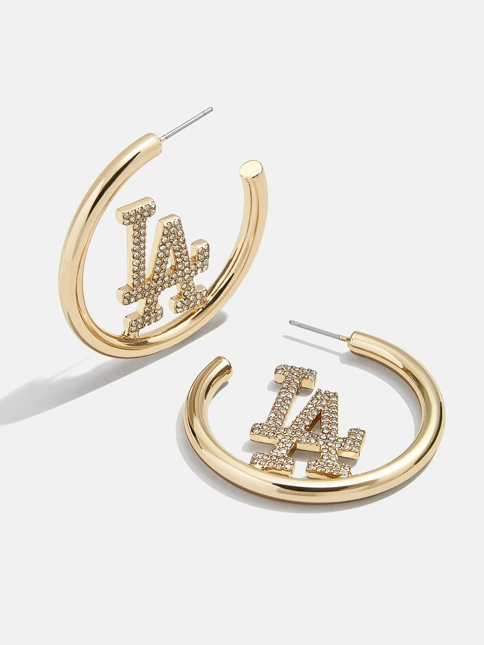 MLB Gold Logo Hoops - Los Angeles Dodgers | BaubleBar (US)