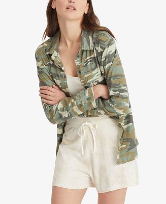 Camo-Print Boyfriend Shirt | Macys (US)