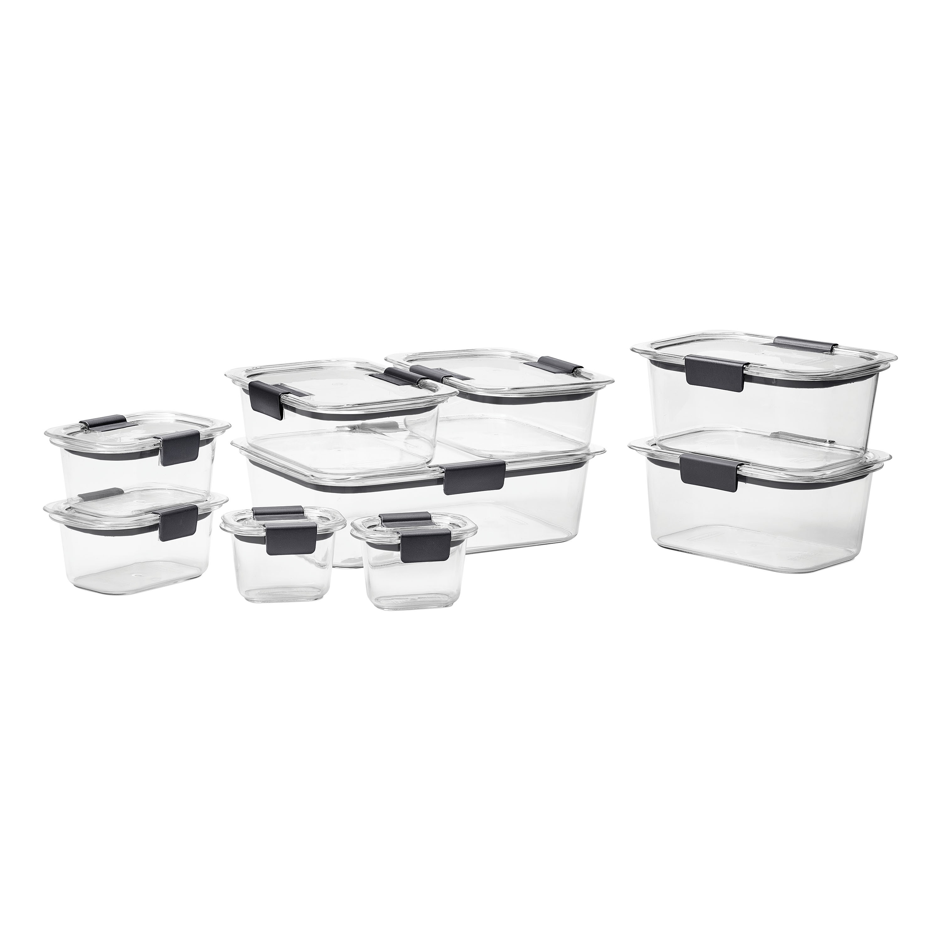 Rubbermaid Brilliance 18 Pc Clear Tritan Food Storage Set, Leak-Proof, BPA Free - Walmart.com | Walmart (US)