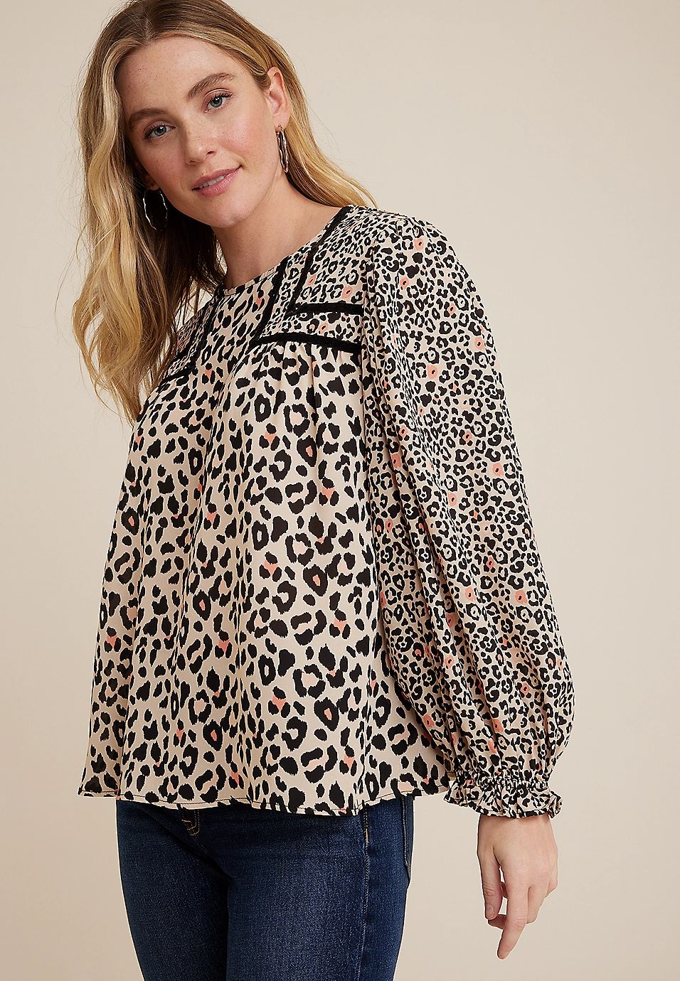 Mix Media Blouse | Maurices