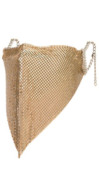 GRLFRND Face Mask in Gold Chainmail from Revolve.com | Revolve Clothing (Global)