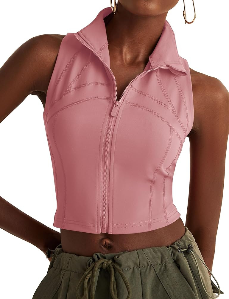 KTILG Bbl Jacket Women Workout Zip-Up Jackets Gym Clothes Athletic Crop Yoga Running Pullover Act... | Amazon (US)