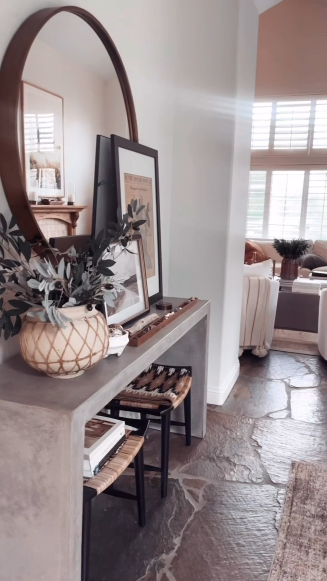 Living room and dining room views after the Christmas decor comes down. 

#neutral #home #decor #diningtable #consoletable #sidechairs #couch #sofa 

#LTKmomlife #LTKHome #LTKSaleAlert