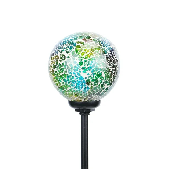 Better Homes & Gardens Solar Multi-color Glass & Metal Gazing Stake Light | Walmart (US)