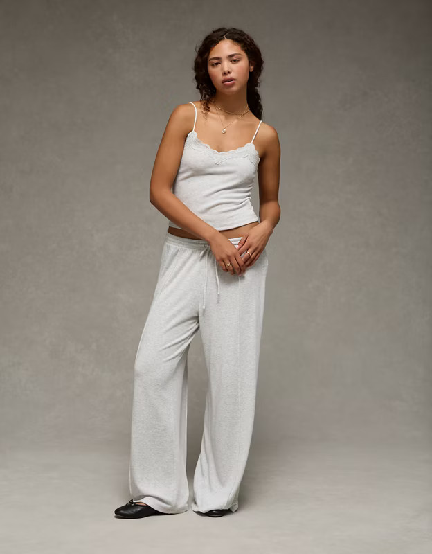 AE Lace Trim Lounge Set | American Eagle Outfitters (US & CA)