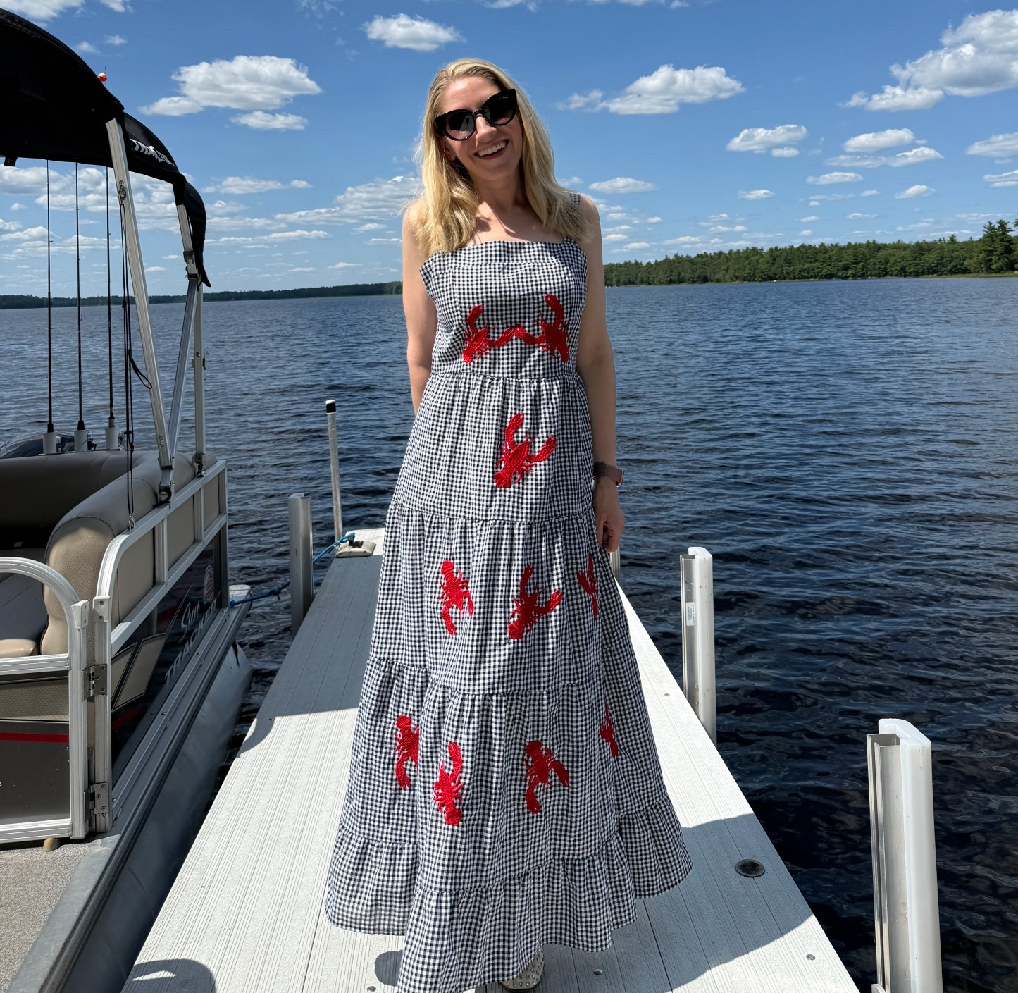 Black and white gingham lobster dress, on Amazon, fast shipping, easy to wear in Maine or New England! 

#LTKSeasonal #LTKPetite #LTKFindsUnder50