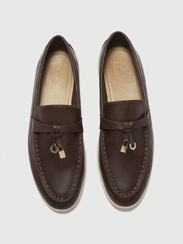 CUCCOO BIZCHIC Women's Fashion Coffee PU Material Comfortable Casual Loafers, Suitable For Outdoor, Shopping, Work, Daily Wear For Christmas | SHEIN