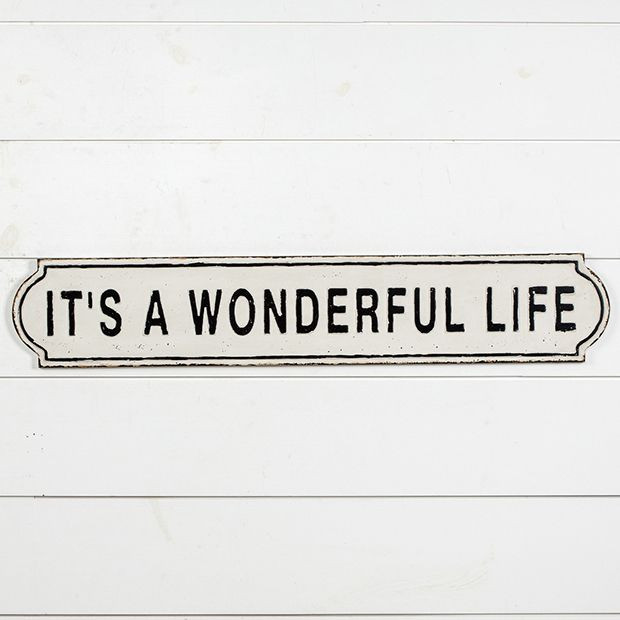 Wonderful Life Metal Wall Sign | Antique Farm House