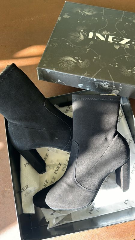 New shoes! 👢 I fell in love with the comfort of my Inez Classic pumps (linked below) and wanted a black boot for the season. Excited to style these! 

They come in two heel height options I’ve linked below, as well as more boots I’m loving. 

#unboxing #blackboot #holidaystyle 

#LTKGiftGuide #LTKover40 #LTKshoecrush